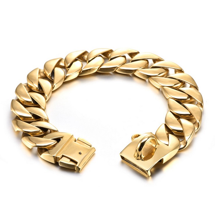 GOLD DOG COLLAR CUBAN LINK CHAIN