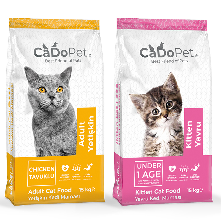 CaDoPet Cat Dry Foods Premium Serie 15 Kg and 1.5 Kg